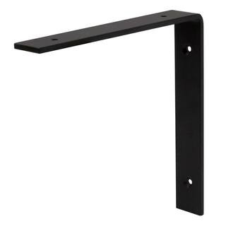 9 in. Black L Steel Shelf Bracket | The Home Depot