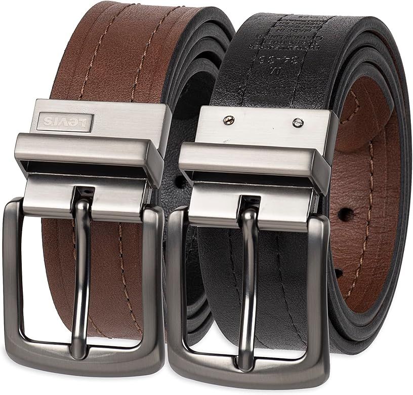 Levi's Men's Casual Two-in-One Reversible Everyday Jeans Belt | Amazon (US)