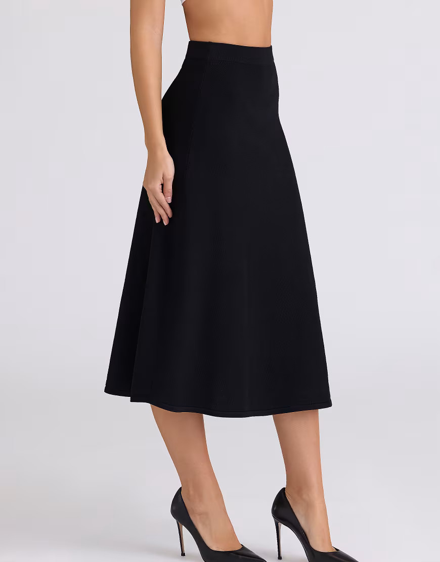 House of CB Asti a-line midi skirt in black - BLACK | ASOS (Global)