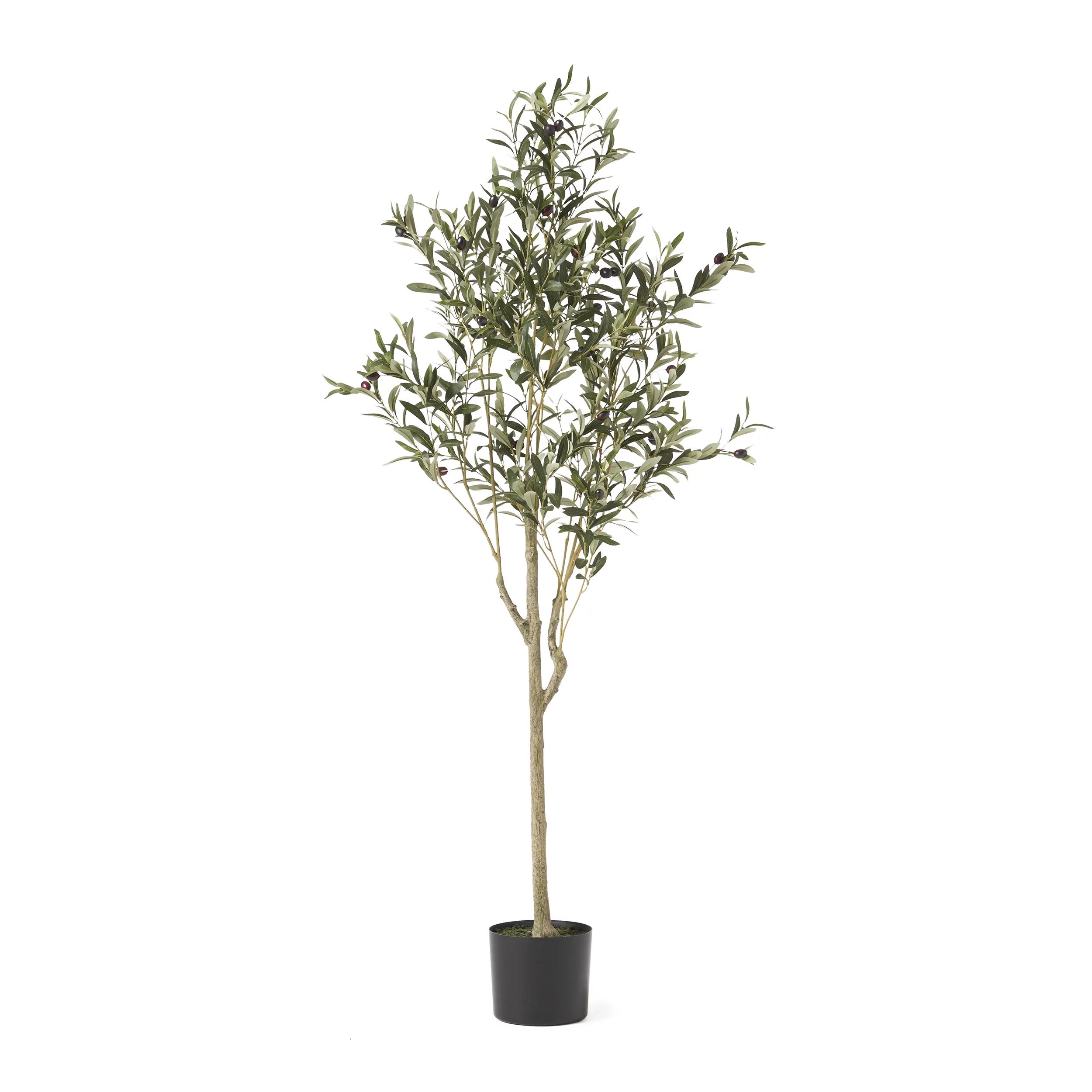 Taos 5' x 2' Artificial Tabletop Olive Tree, Green - Walmart.com | Walmart (US)
