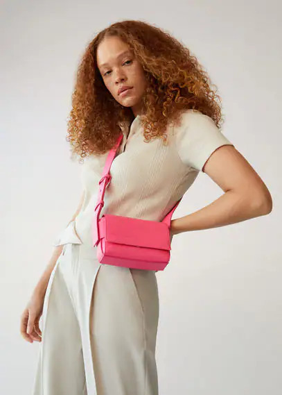 Flap cross-body bag fuchsia - Woman - One size - MANGO | MANGO (UK)