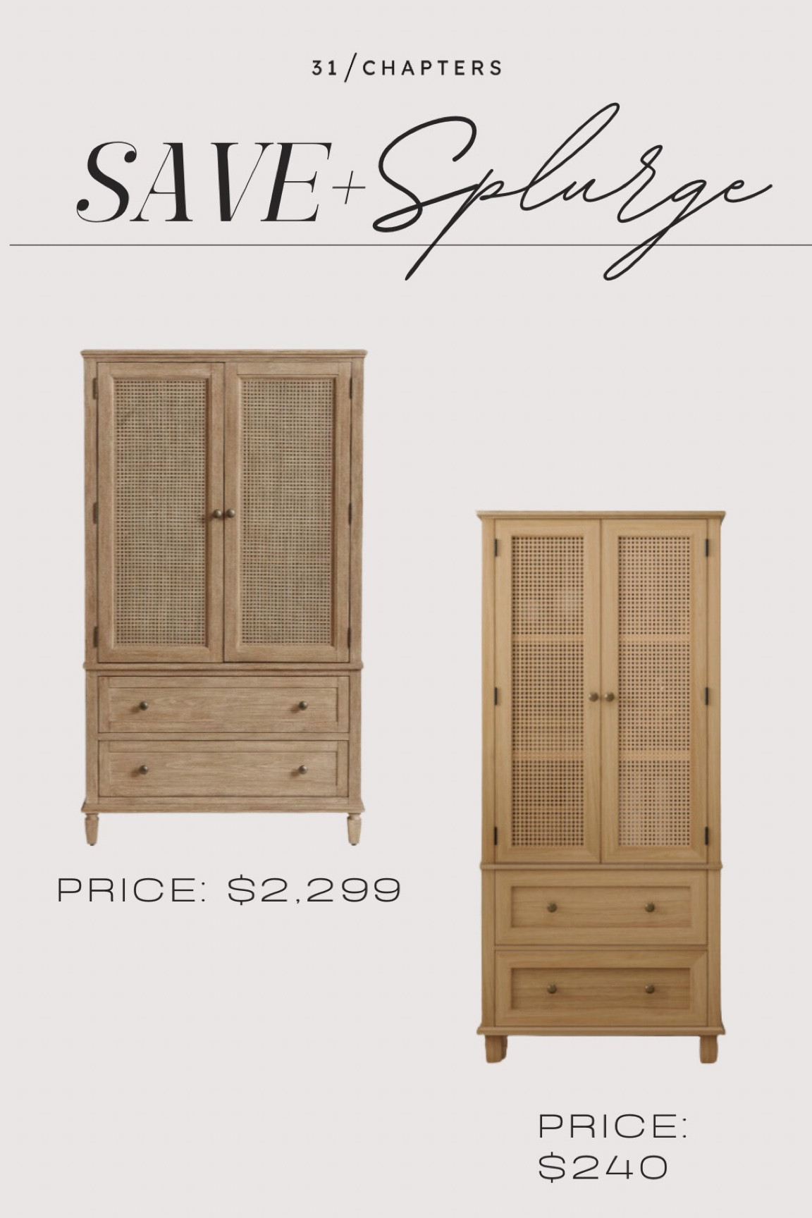 Design Dupes, Save and Splurge 

#LTKhome #LTKSpringSale #LTKSeasonal