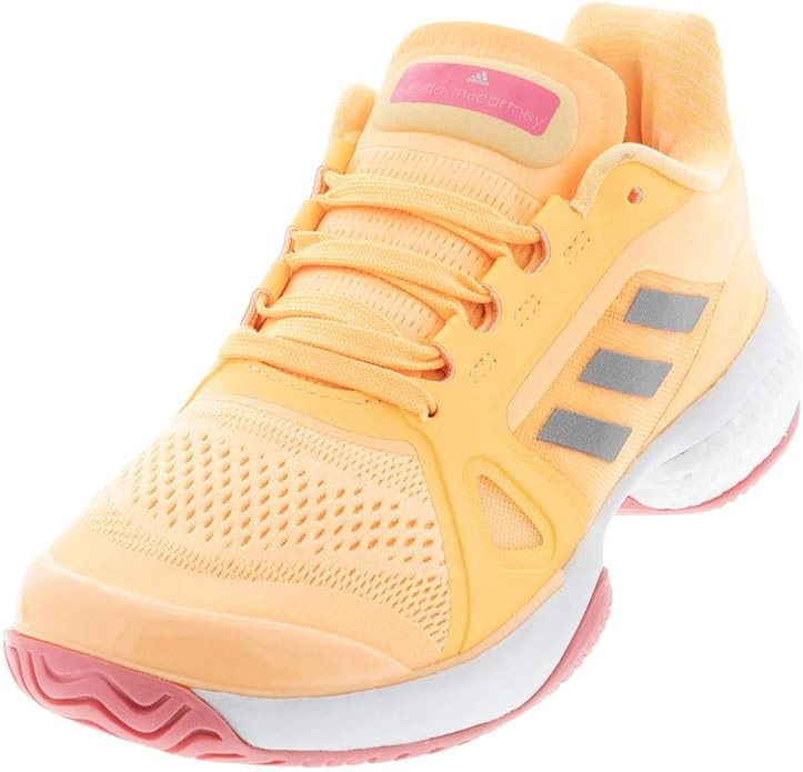 adidas Women`s Stella McCartney Barricade Tennis Shoes Acid Orange and Silver Metallic (11.5) | Amazon (US)