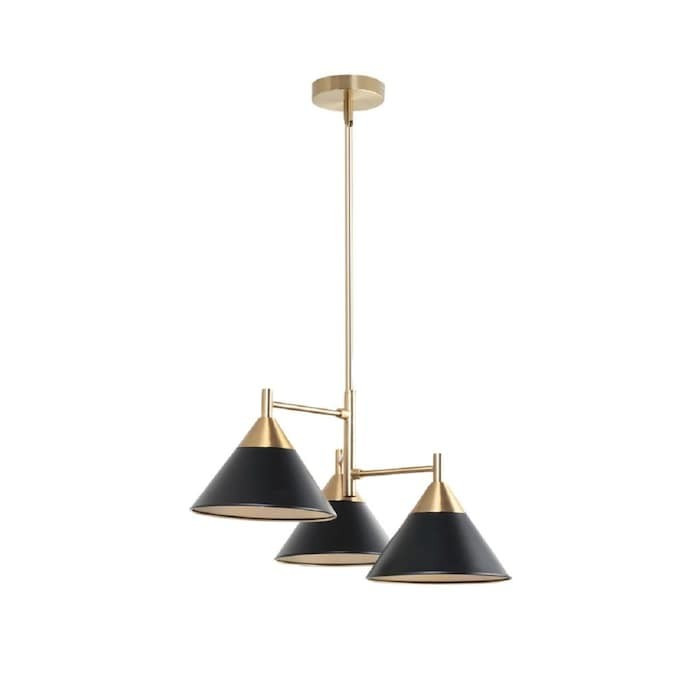 Scott Living Alton 3-Light Matte Black/Soft Gold Modern/Contemporary Chandelier Lowes.com | Lowe's