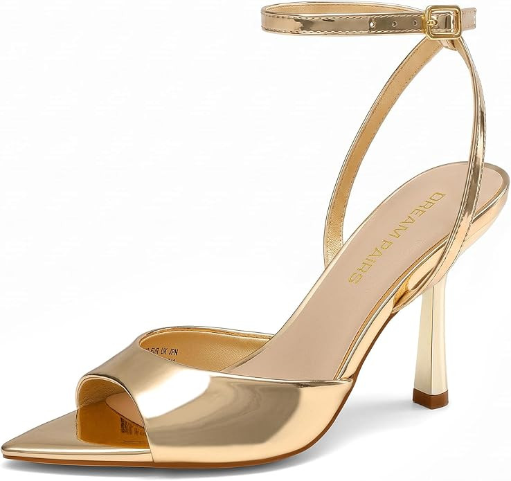 DREAM PAIRS Women's Stiletto Kitten Heeled Sandals | Amazon (US)