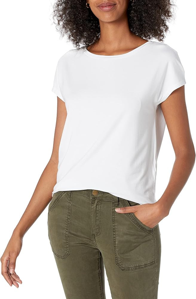 Amazon Essentials Women's Jersey Standard-Fit Short-Sleeve Boat-Neck T-Shirt (Previously Daily Ri... | Amazon (US)