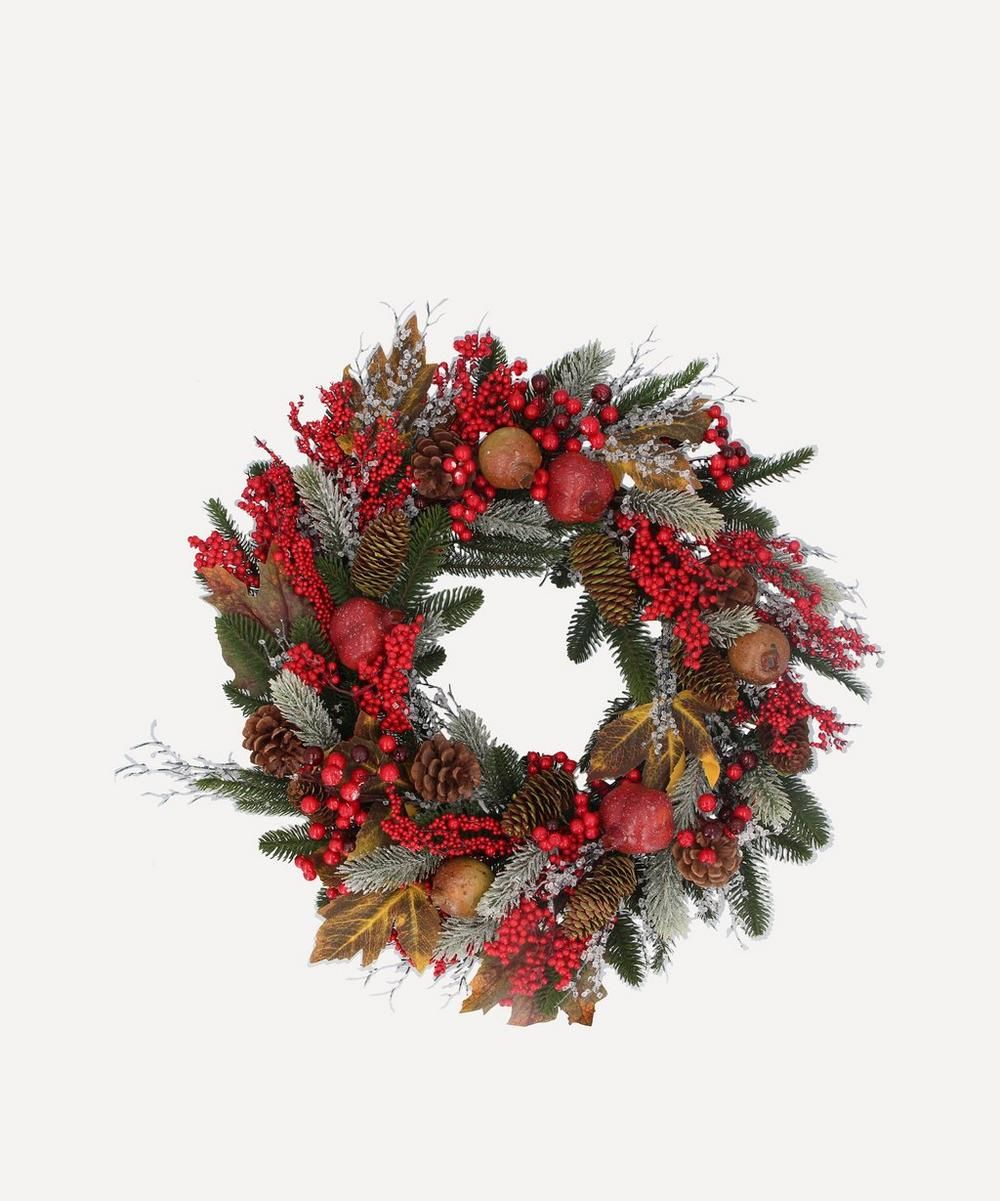 Christmas Pine And Red Berry Wreath | Liberty London (US)