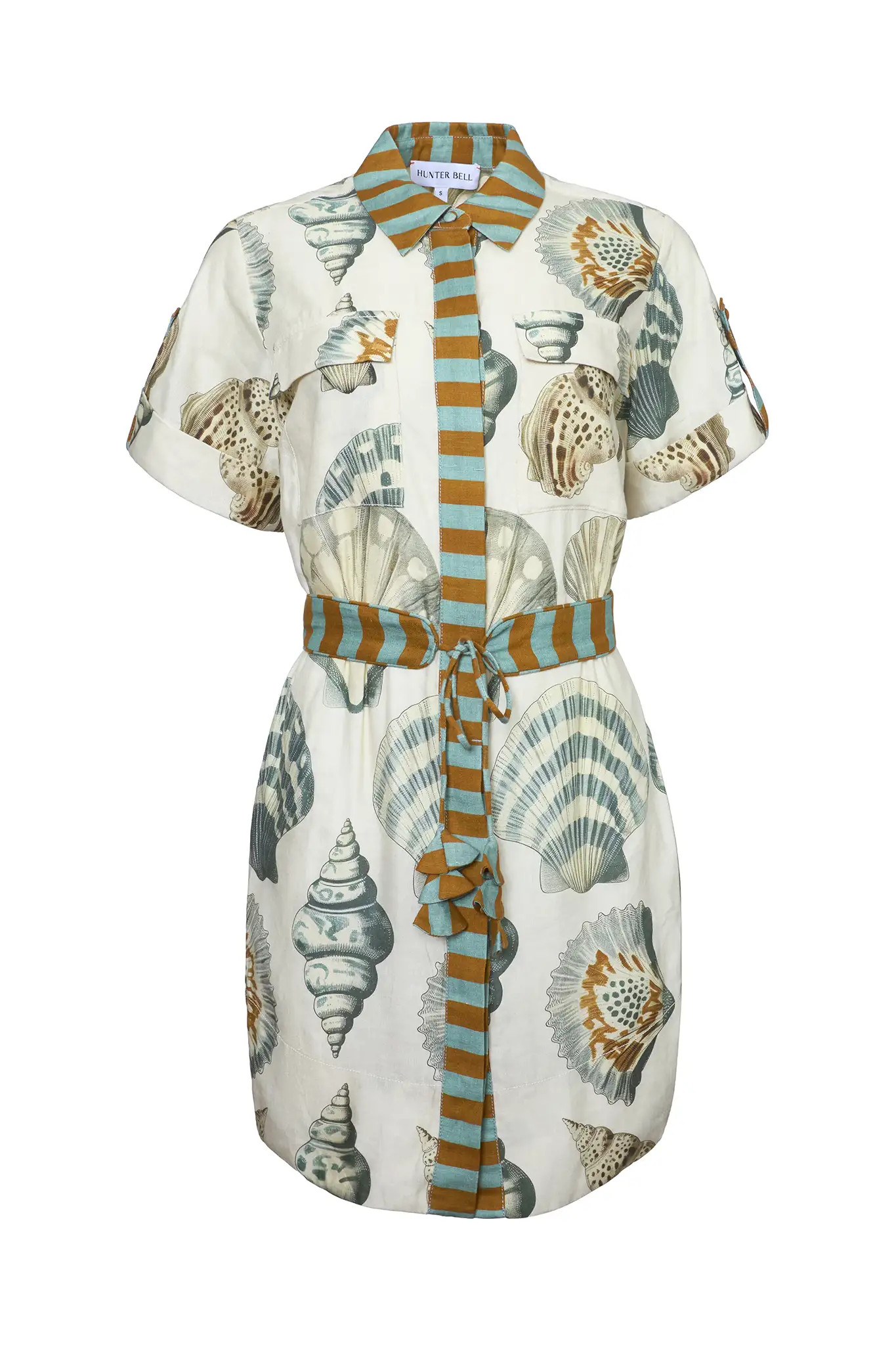 Nicole Dress | Shell Print Shirt Dress | Hunter Bell | Hunter Bell