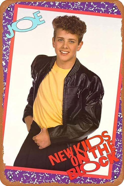 Zuhhgii Music Metal Posters New Kids on The Block Joey McIntyre 1989 Tin Metal Sign 8" X 12" | Amazon (US)