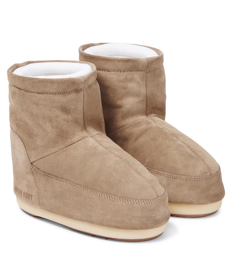 Moon Boot Kids Icon suede snow boots | Mytheresa (US/CA)