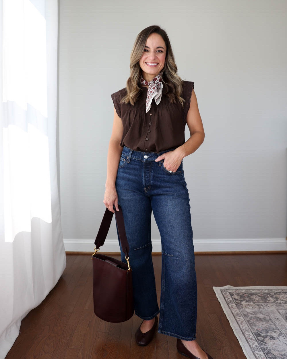Four ways to style the Darted Barrel Jeans from @Madewell for early fall! 

The jeans are true to size with relaxed fit. 10 ⅛” rise 24.5” inseam in petite 

20% off with code LTK 20 through 8/17

Darted Barrel Jeans: petite 24 in midnight stone wash 
Wide Leg Jeans: petite 25 in sunnyside wash
Floral Chateau Top: xxs in vanilla 
Brown Lace Trim Top: xxs in dark chicory
Denim Boxy Cop Top: xxs 
‘90s Envelope Tee: xxs in horizontal mini stripe 
Great Glove Flat: tts in rich burgundy 
Maren Bucket Bag in rich burgundy 
Classic Chore Jacket: xxs 

#madewellpartner #ad #madewell