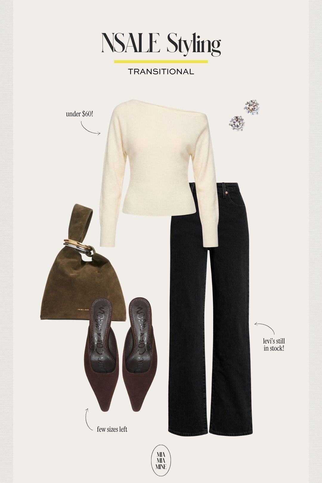 NSALE outfit in stock
Wayf off the shoulder sweater
Levi’s jeans
Sam Edelman suede pumps
Veronica beard suede bag
@nordstrom #nordstromas #nordstrom

#LTKOver40 #LTKootd #LTKSaleAlert