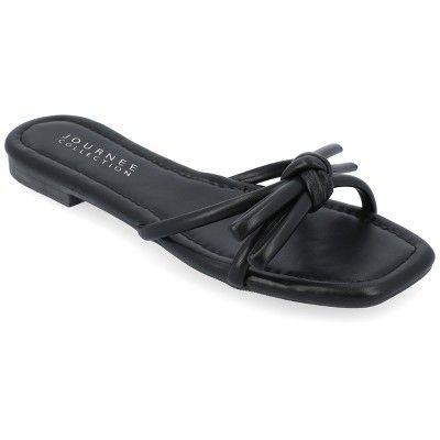 Journee Collection Womens Soma Tru Comfort Foam Slide Low Block Heel Sandals | Target