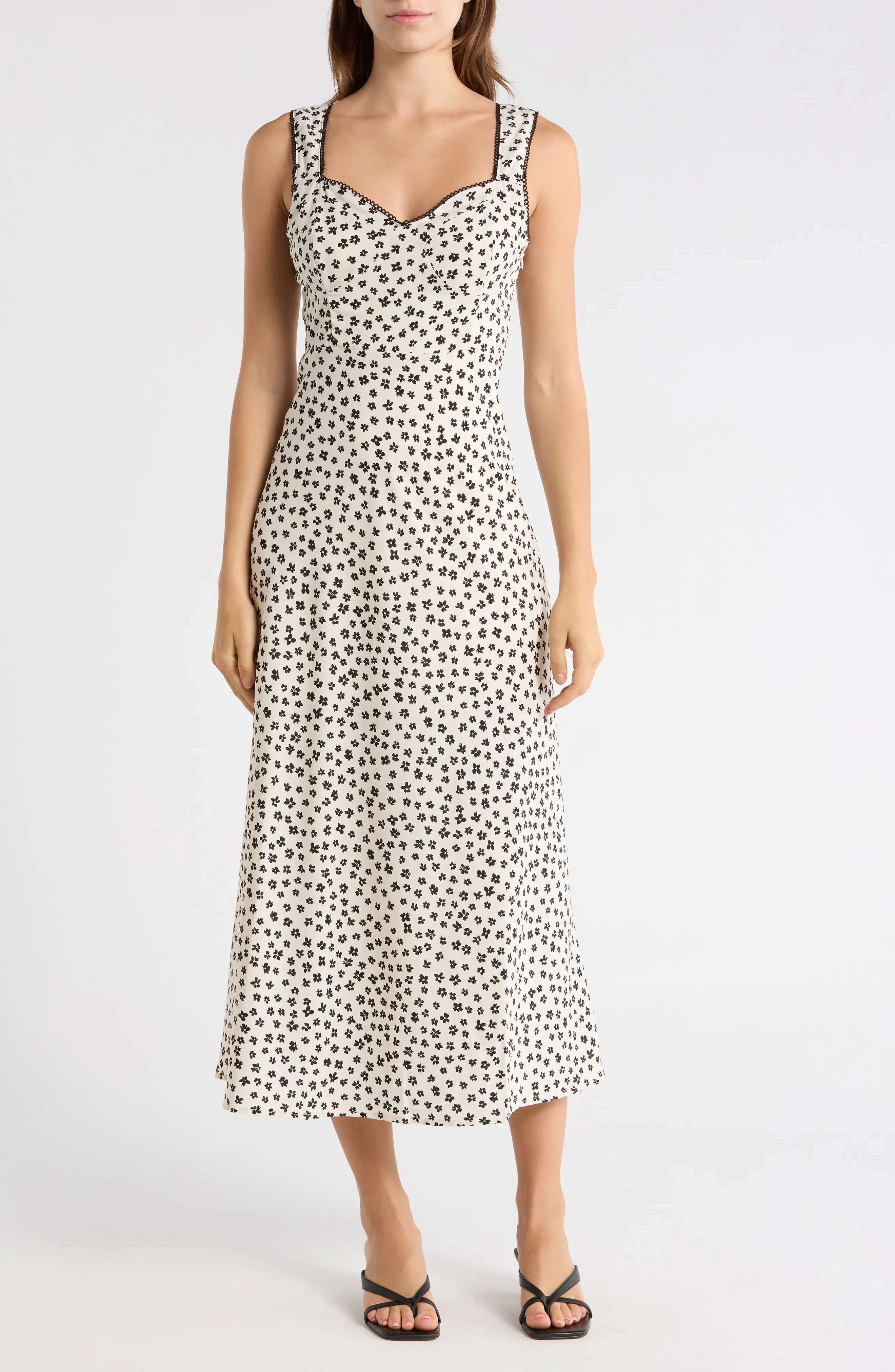 Blu Pepper Ditsy Floral Midi Dress (Women) | Nordstromrack | Nordstrom Rack