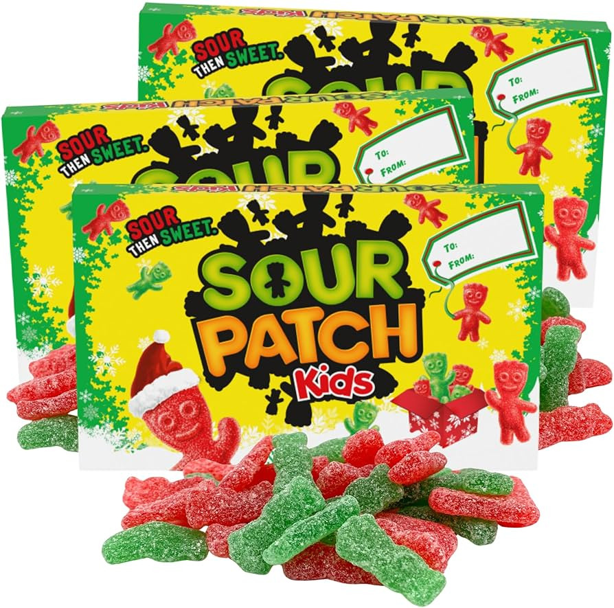 Needzo Sour Patch Kids Christmas 2025 Movie Theater Box Candy, Holiday Themed Candies for Goodie ... | Amazon (US)