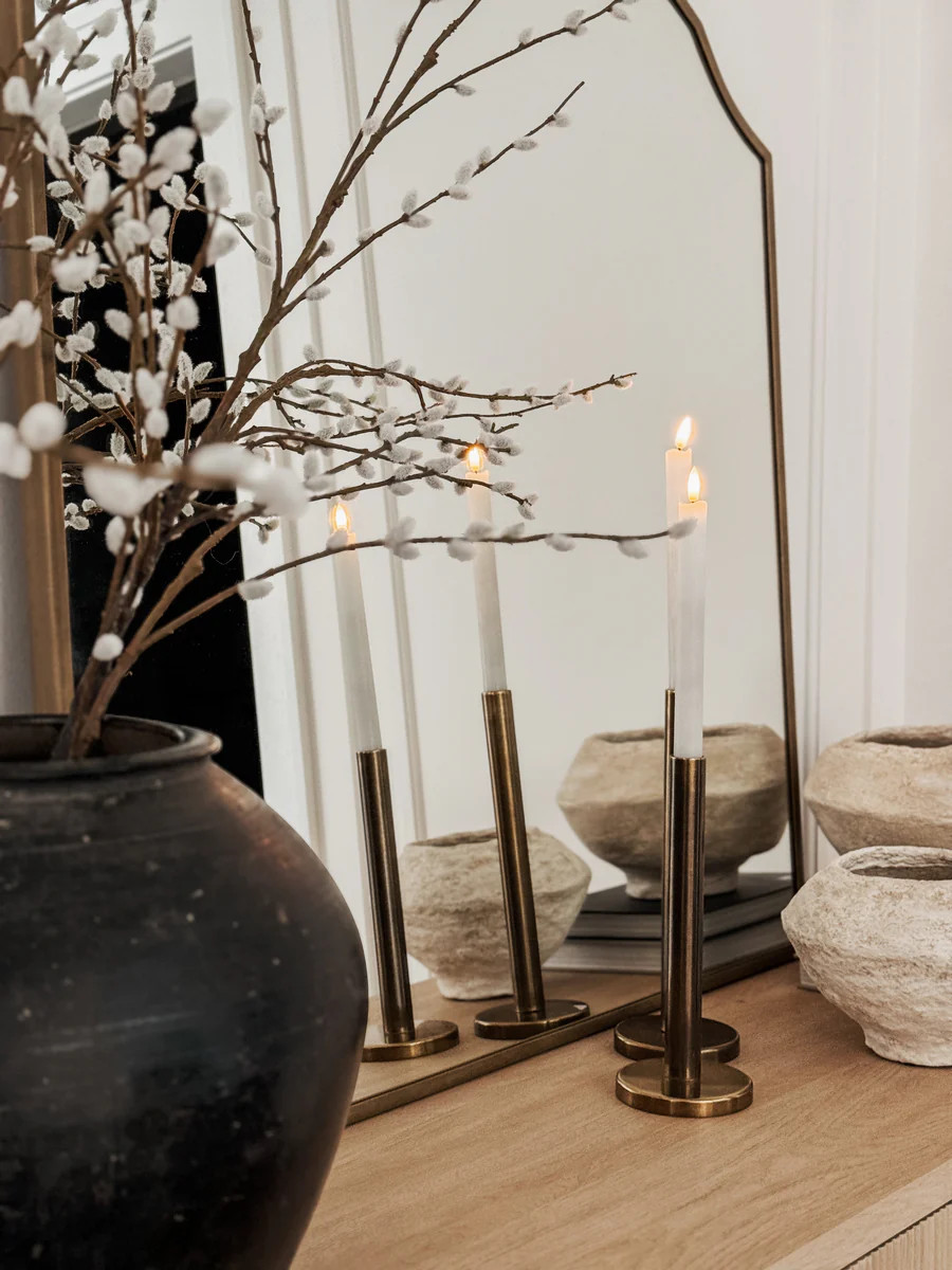 Modern Brass Candlestick | The Style Edit Collective