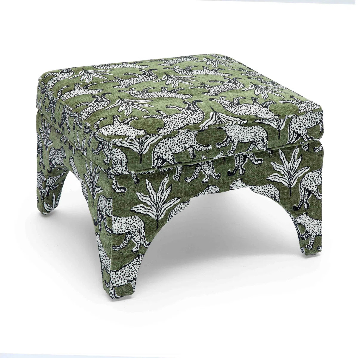 Leopard Jacquard Ottoman | Wayfair North America