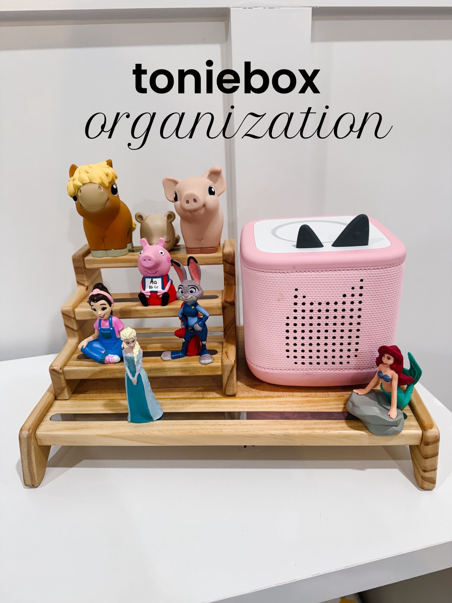 Caroline loves her toniebox she got for Christmas!! Even though her favorite is still listening to Ms. Rachel on repeat, she’s still racking up a collection! 
I love this organizer that sits in her playroom shelving!! 

#LTKdayinmylife #LTKKids #LTKmomlife