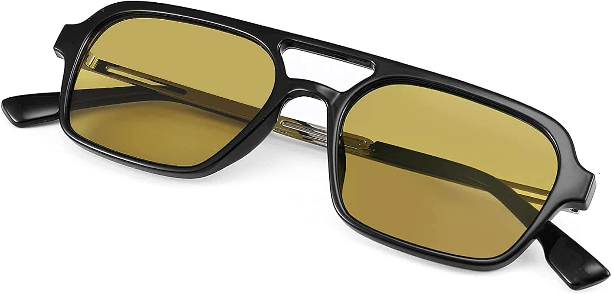 Trendy Retro Vintage 70s Square Aviator Sunglasses for Women Men 2021 Rectangle Small Shades Narrow  | Amazon (US)