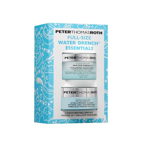 Peter Thomas Roth | Full-Size Water Drench® Essentials 2-Piece Face & Eye Kit | Hyaluronic Acid Skincare Set, Moisturizer and Eye Masks | Amazon (US)