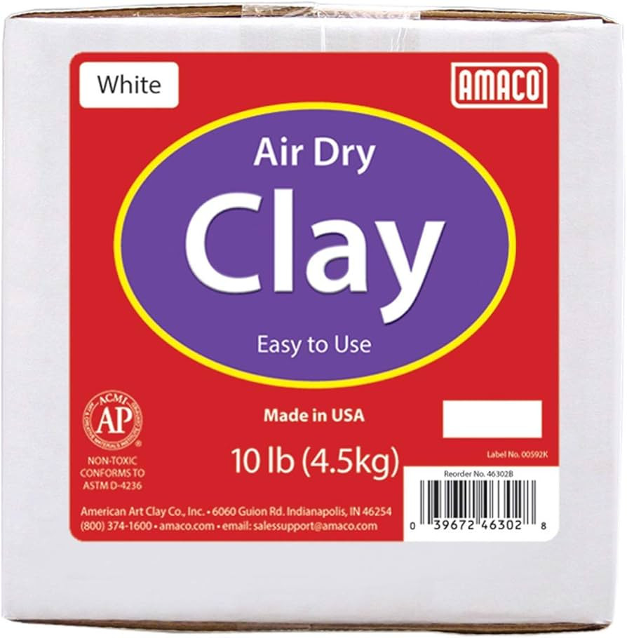 AMACO 4630-2B Air Dry Modeling Clay, 10-Pound, White | Amazon (US)