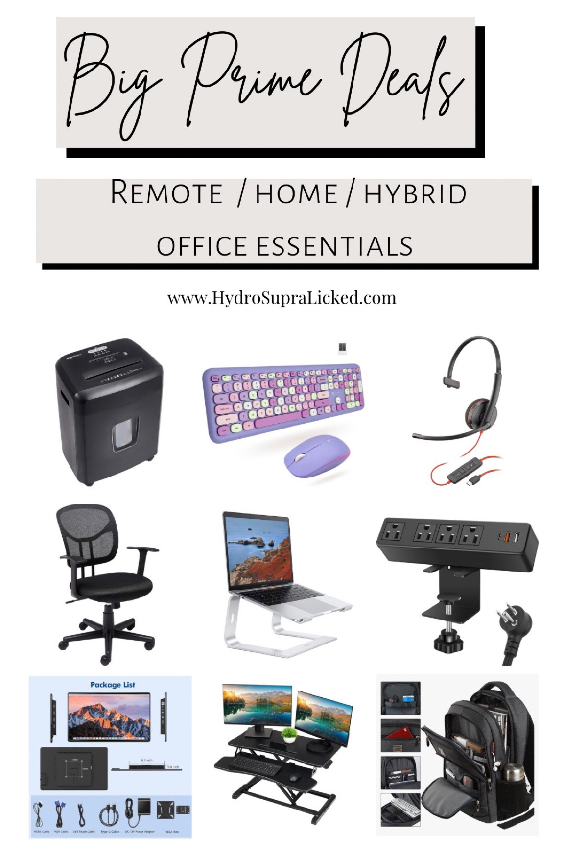 Essentials for remote, hybrid and home office. Larger items are what are in my home office. I use the backpack, travel monitor and keyboard when I go into the office or travel. The headset is hands down the lightest and easiest to use for video calls and Teams meeting. All items are on the Big Deal Prime sale today and tomorrow on Amazon.

#LTKhome #LTKxPrime #LTKtravel