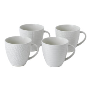 Royal Doulton Exclusively for Gordon Ramsay Maze Grill Mixed White Mugs, Set of 4 | Macys (US)