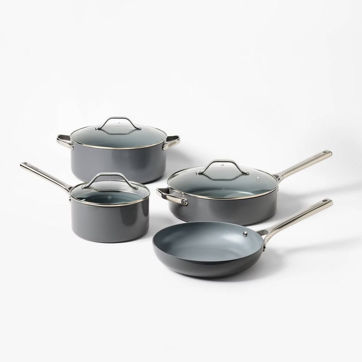 7pc Nonstick Ceramic Coated Aluminum Cookware Set - Figmint™ | Target
