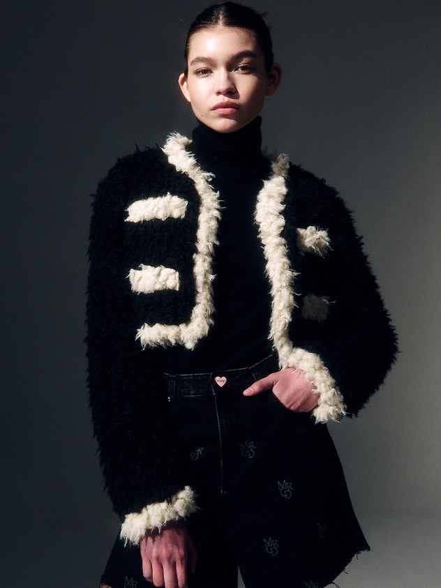 Boucle Cropped Jacket _ Black | W Concept (US)