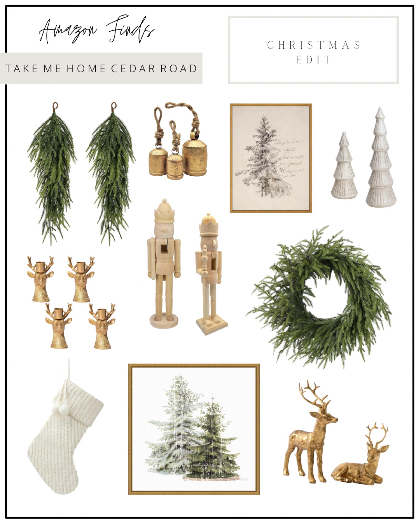 Amazon Christmas Edit

Christmas Christmas decor, holiday decor, winter decor, Christmas tree, Christmas, wreath, Christmas, greenery, reindeer, decor, Nutcracker, decor, Christmas, front porch, neutral Christmas, Christmas ornament , amazon home, Amazon finds, Amazon Christmas 

#LTKHome #LTKSeasonal #LTKHoliday