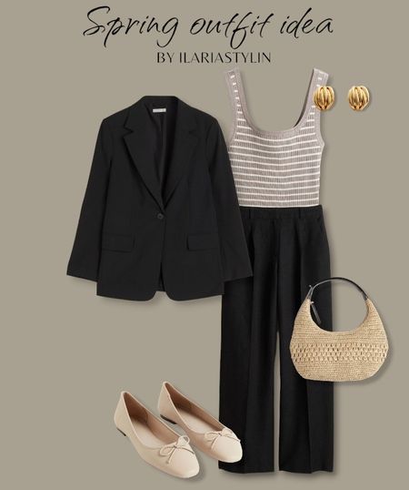 SPRING OUTFIT IDEA 🤍

fashion inspo, spring outfit, spring fashion, spring style, outfit idea, outfit inspo, casual chic outfit, casual chic ootd, smart casual outfit, black blazer, linen blazer, striped top, beige top, ribbed top, black pants, dress pants, wide leg pants, ballet flats, beige flats, straw bag, shoulder bag, h&m, style inspo, women fashion

#LTKSeasonal #LTKfindsunder50 #LTKstyletip