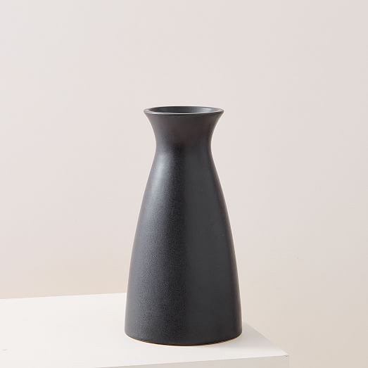 Pure Black Ceramic Vases | West Elm (US)