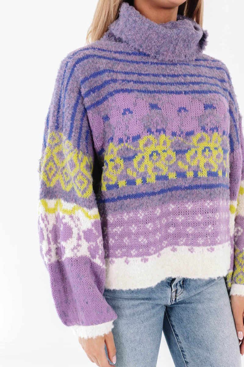 Mountain Mornings Sweater - Purple | The Impeccable Pig