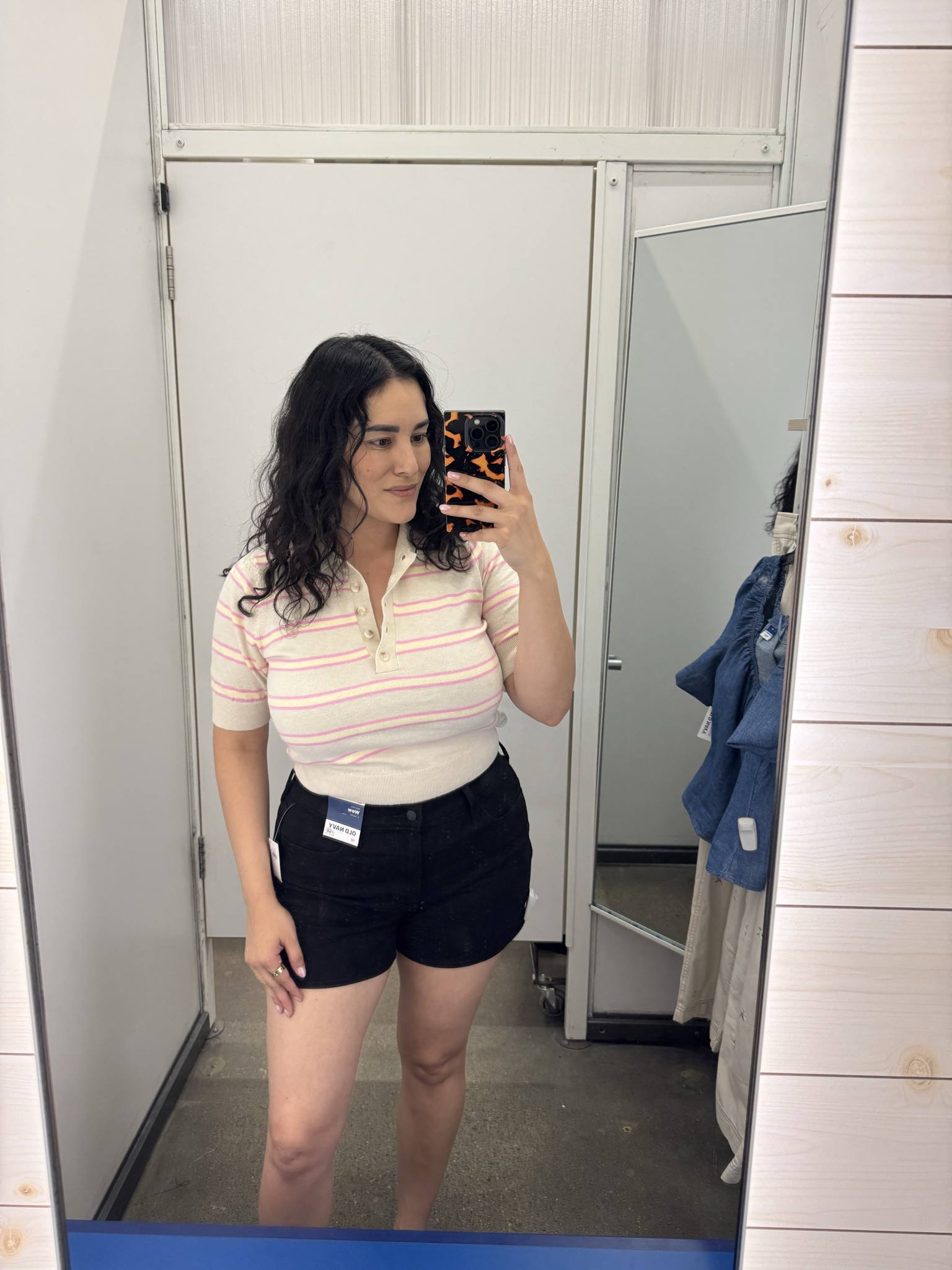 Cute polo top with black denim shorts, an easy everyday outfit that feels casual but put together.

Top // M
Shorts // 10

#LTKootd