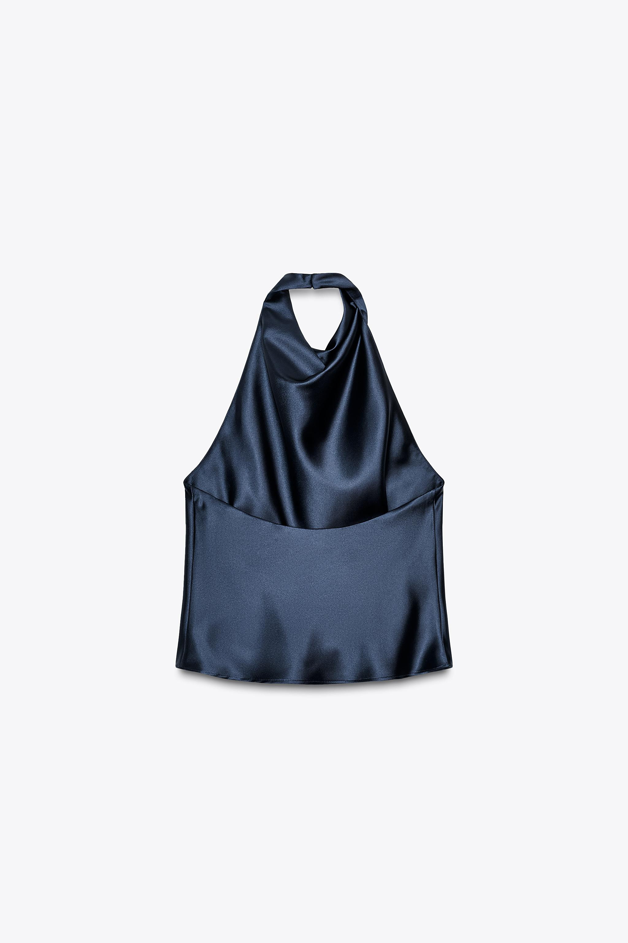 SATIN HALTER TOP | Zara UK