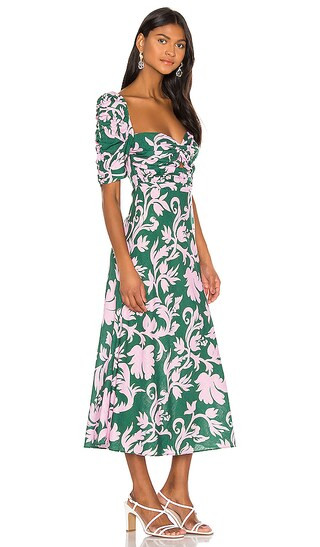 keepsake Wistful Midi Dress in Jade Baroque from Revolve.com | Revolve Clothing (Global)