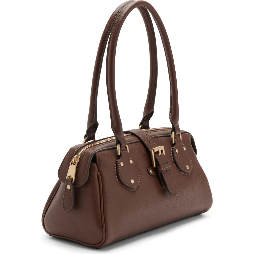 MANGO Balboa Faux Leather Shoulder Bag in Brown at Nordstrom | Nordstrom