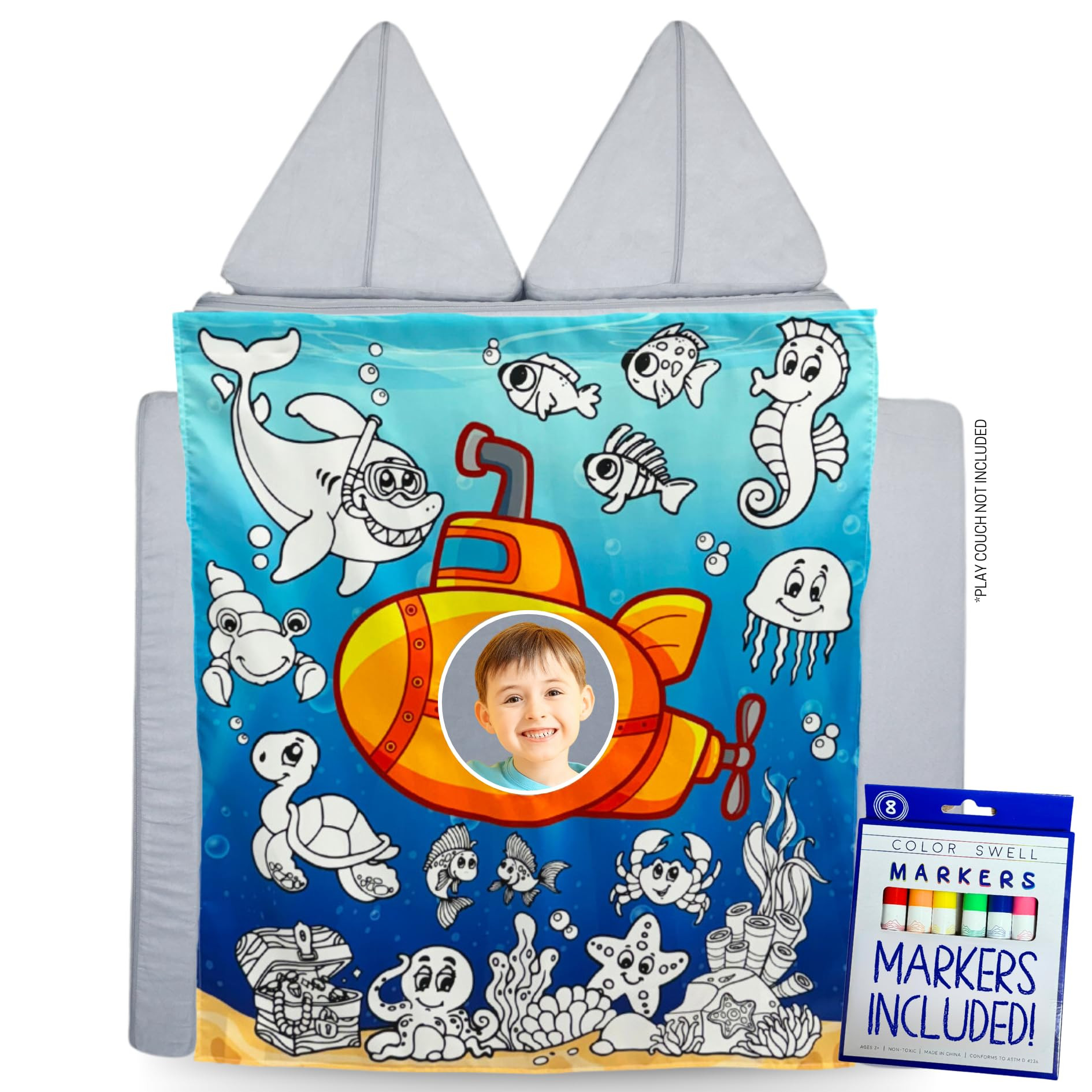 Play Panel for Childrens Foam Sofa Kids Couch (Underwater) | Amazon (US)