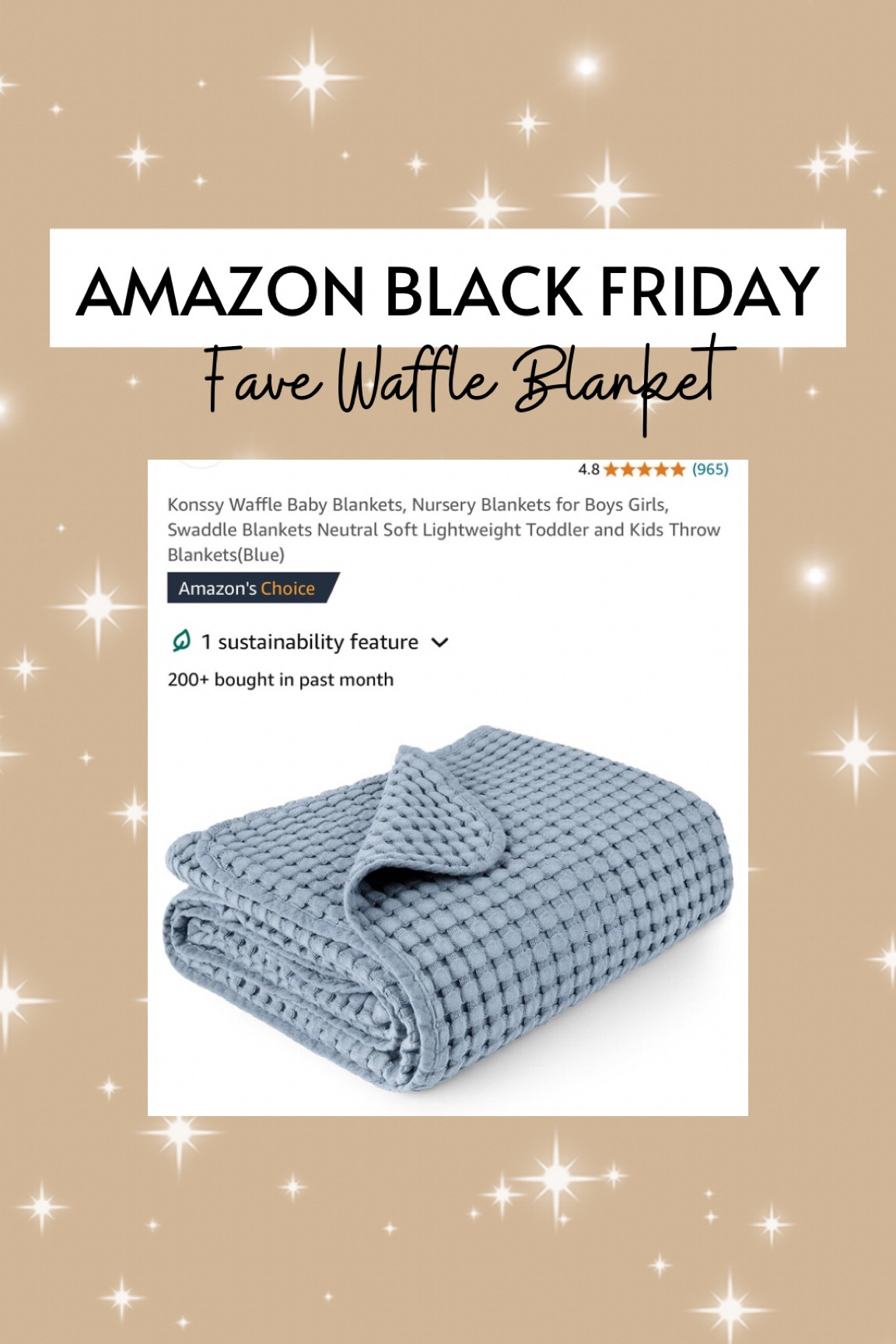 ✨Amazon Black Friday✨
My fave waffle blanket!
This blanket is perfect for everyday and a comfy swaddle during the day. 
It’s stretchy and a perfect not too thick or thin!

#LTKBaby #LTKSaleAlert #LTKCyberWeek