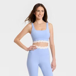 Women's Knit Scallop Sports Bra - JoyLab™ | Target