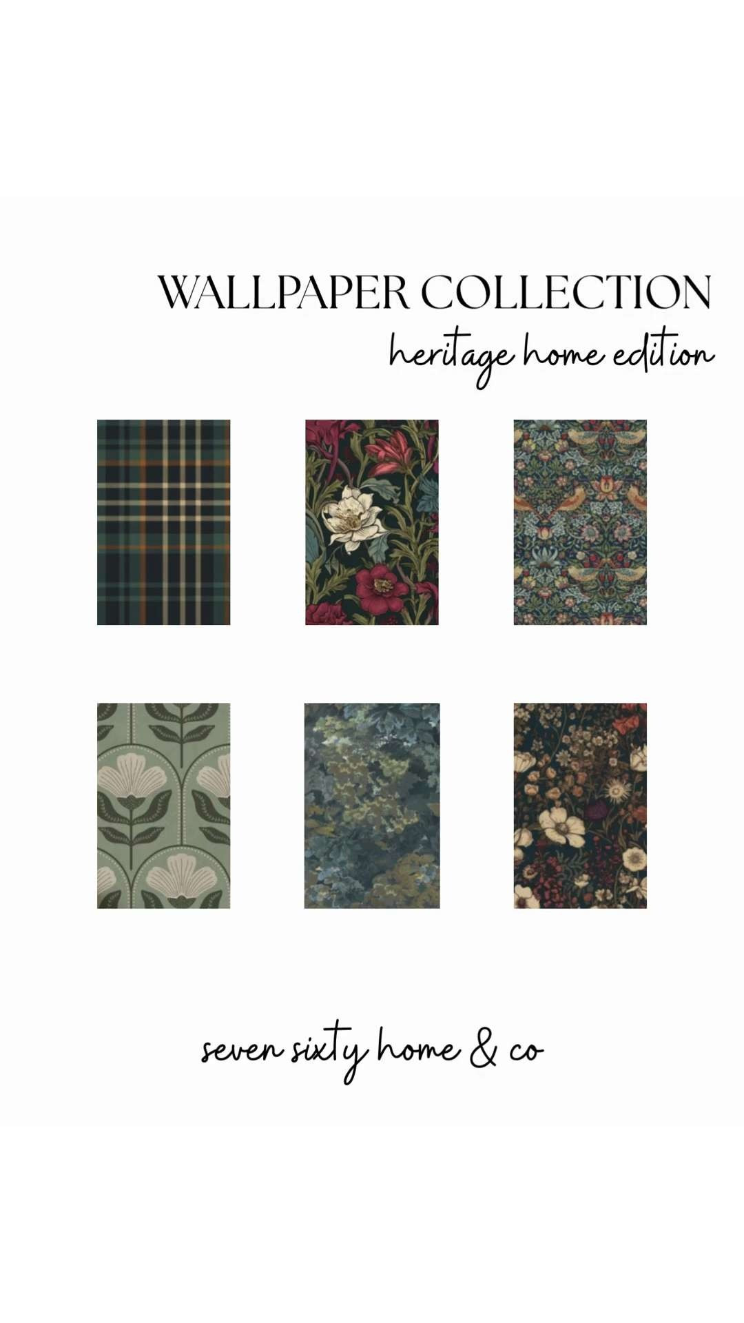 Wallpaper ideas for traditional homes including floral wallpaper, vintage wallpaper, plaid wallpaper, botanical wallpaper, and moody wallpaper for living rooms, bedrooms, and powder rooms.

These heritage-inspired patterns work especially well for accent walls, small spaces, and layered interiors that need warmth, depth, and visual interest beyond paint.

A mix of green wallpaper, neutral wallpaper, and dark floral prints keeps the palette cohesive while adding contrast.

Everything is linked here. 

 #LTKHome