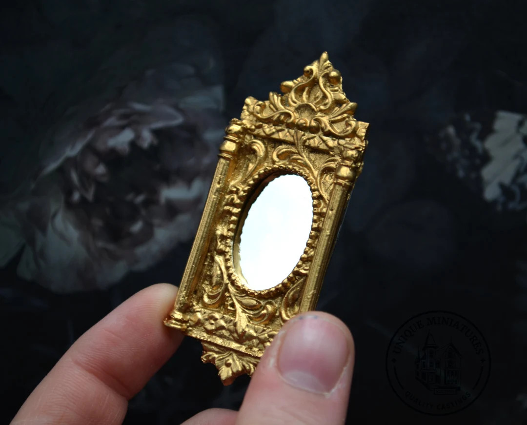 Little French Rococo Mirror | 1 1/4" X 2 1/3" | Ornamentation for Dollhouse Miniatures - Etsy | Etsy (US)