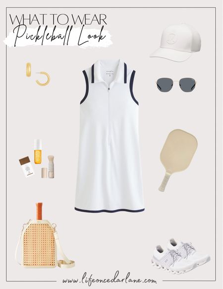 What to Wear- Pickleball look! This cute athletic dress from Abercrombie is perfect for the court! And loving this caning crossbody bag is on major sale too! 

#courtsidelook #tennislook #traveldress

#LTKFindsUnder100 #LTKSaleAlert #LTKFitness