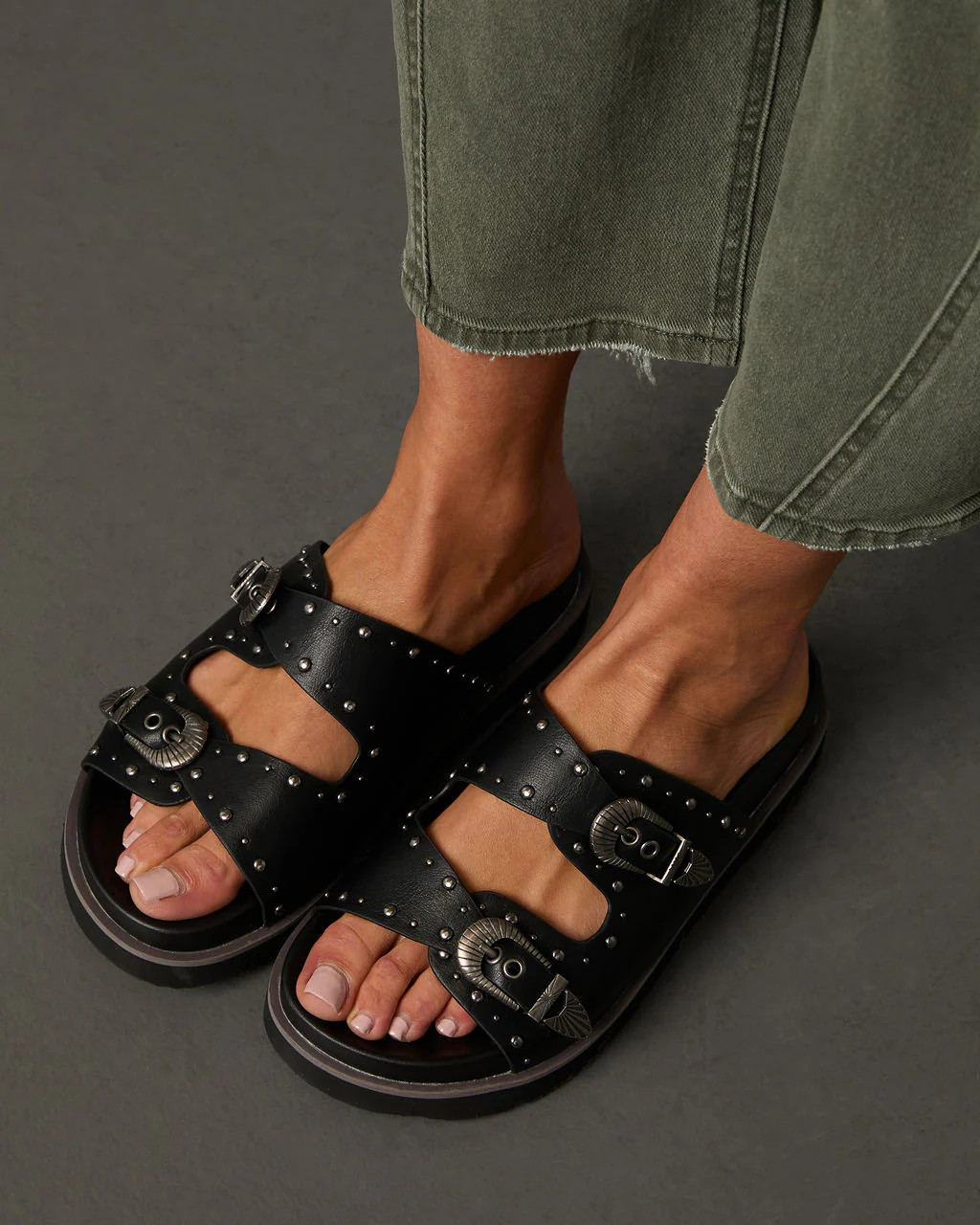 Hadyn Western Studded Buckle Sandal | VICI
