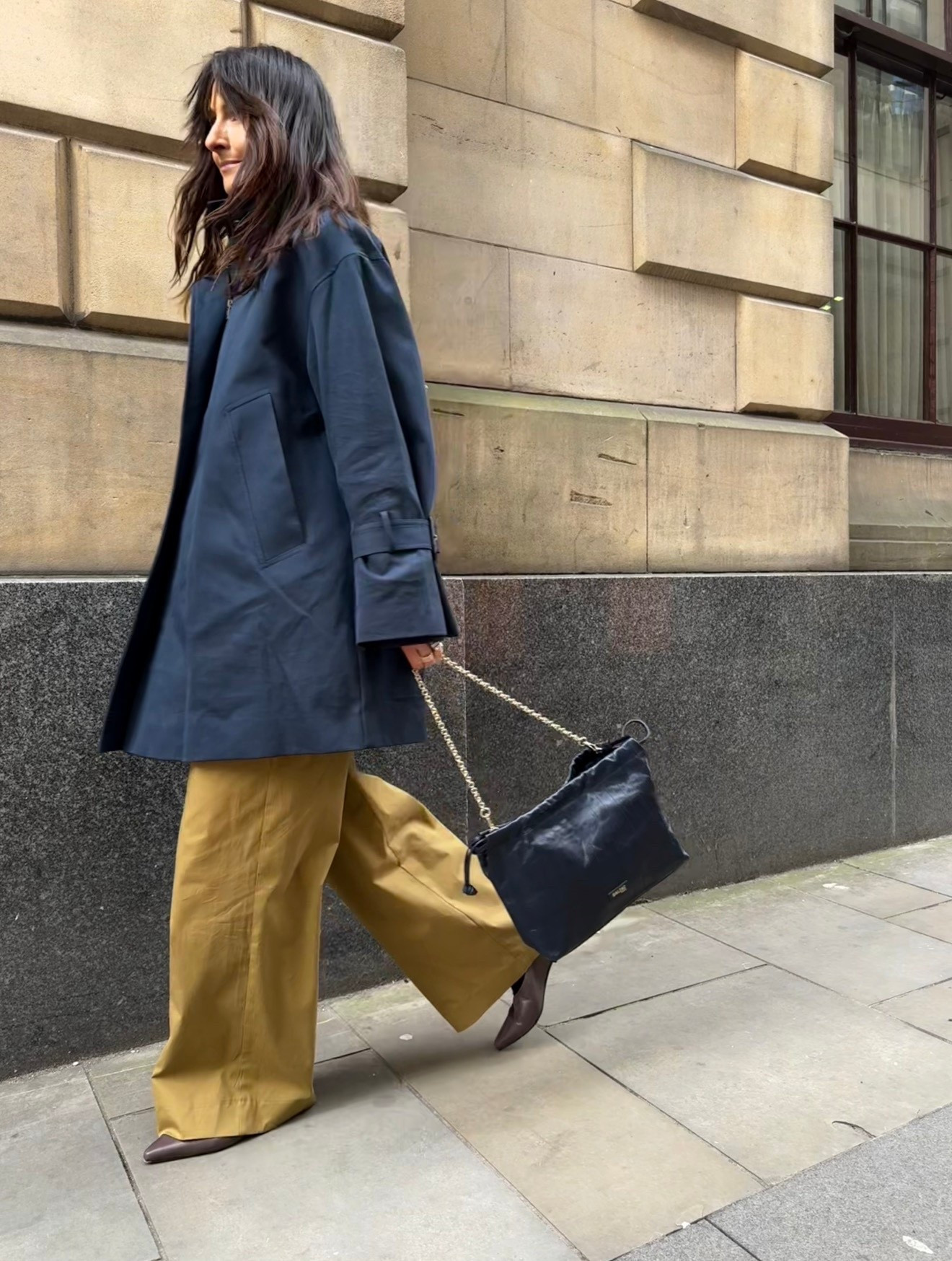 Wearing a small in this jacket 
 I’m 5ft 7
Usually an 8
It’s oversized 
Trousers my usual 8. Had them hemmed slightly .  Shoes true to
Size. Bag on my Instagram highlights 

#LTKeurope #LTKspring #LTKuk