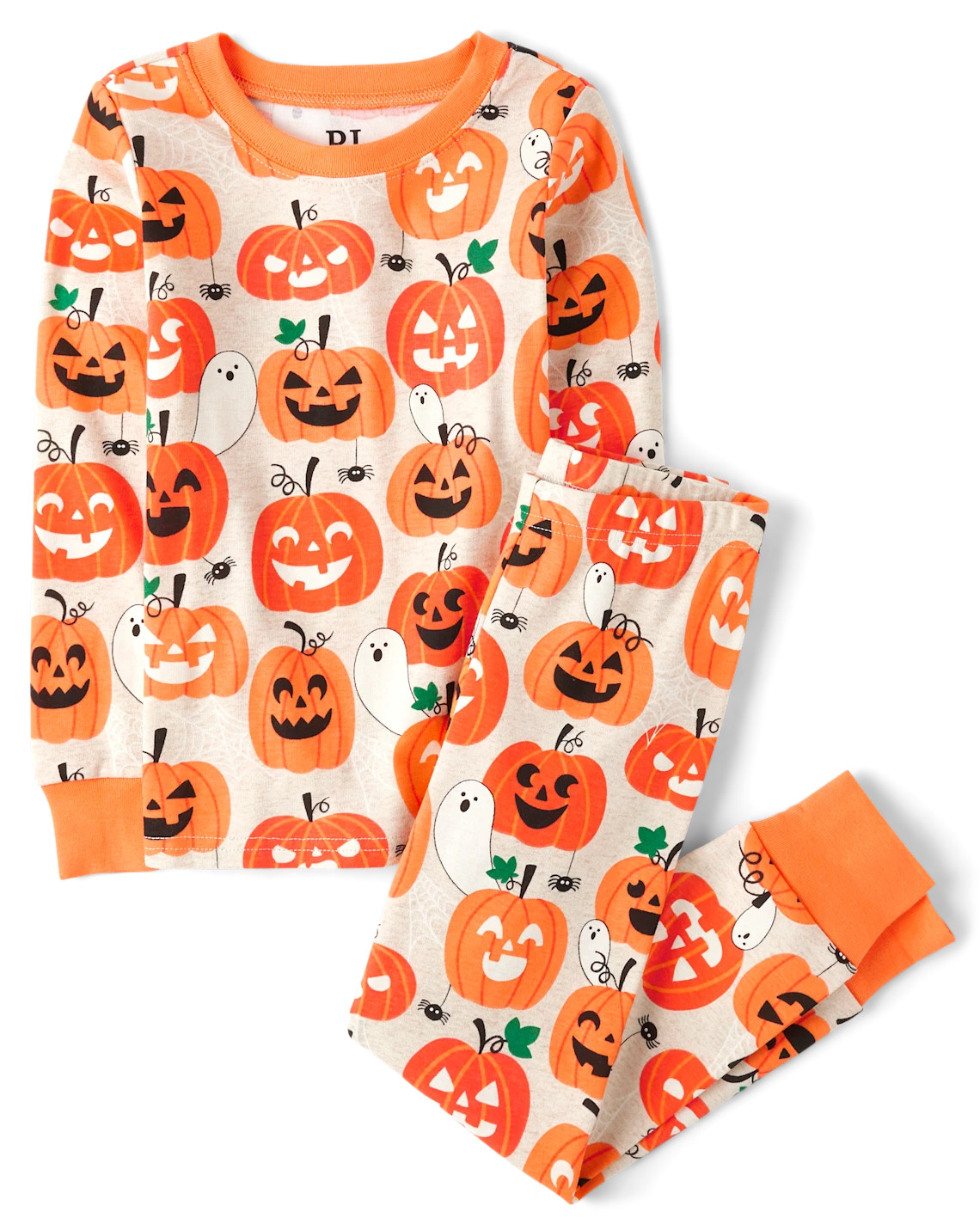 Kids Glow Pumpkin Snug Fit Cotton Pajamas - tan | The Children's Place