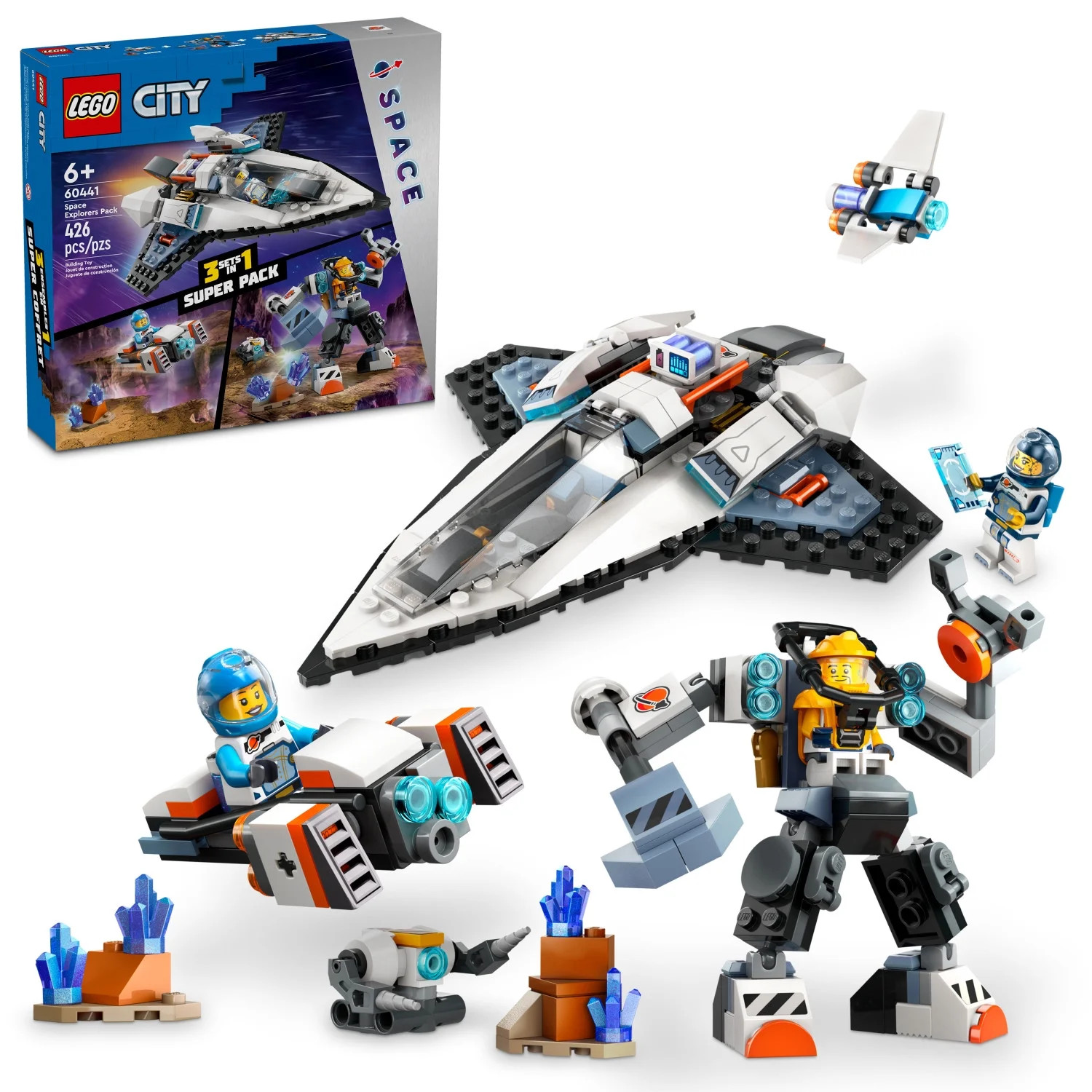 LEGO City Space Explorers Pack, Kids’ Space Toy Playset Bundle for Boys and Girls Aged 6 and Up... | Walmart (US)