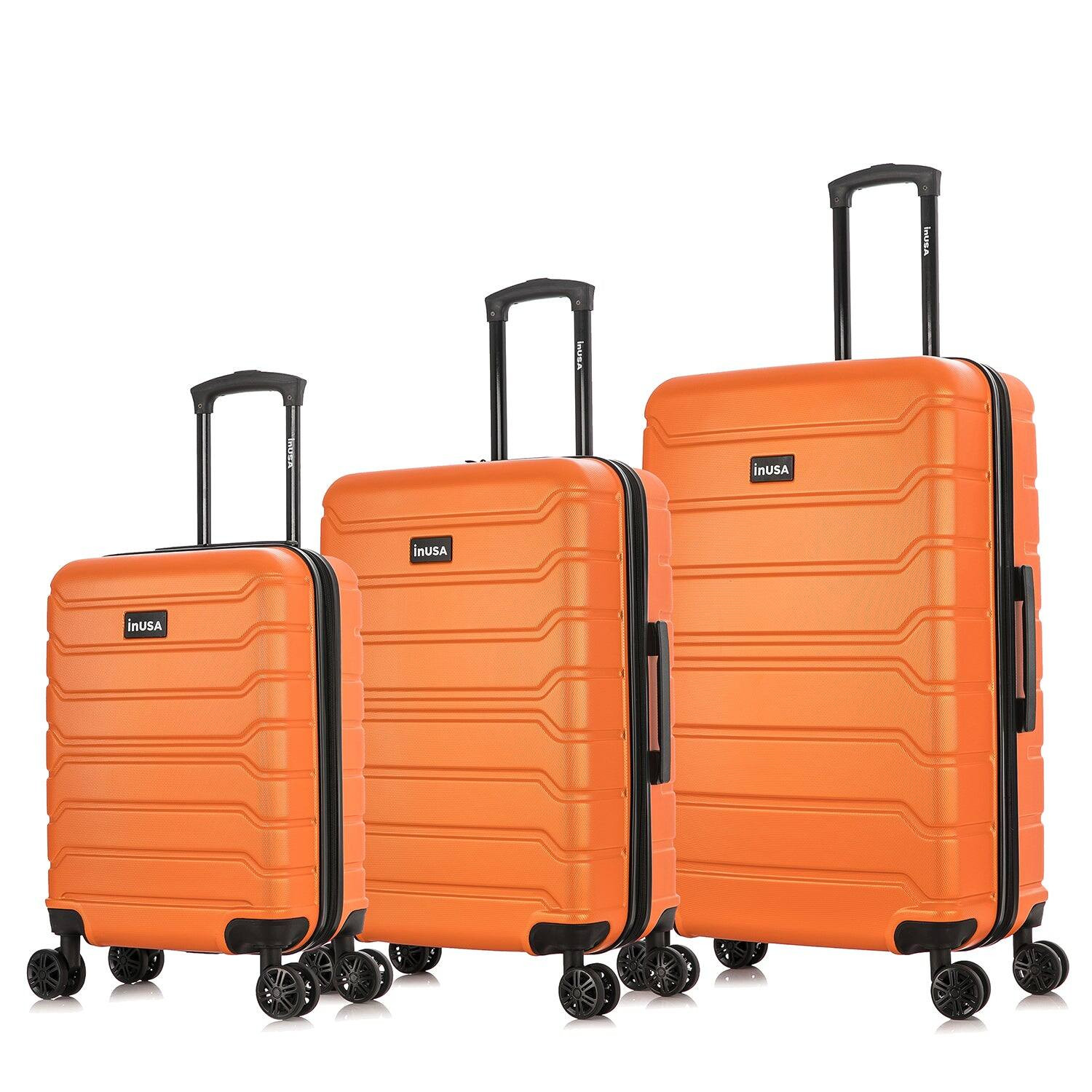 InUSA - Trend lightweight hardside spinner 3 Piece Luggage Set 20""/24""/28"" - Orange | Best Buy U.S.