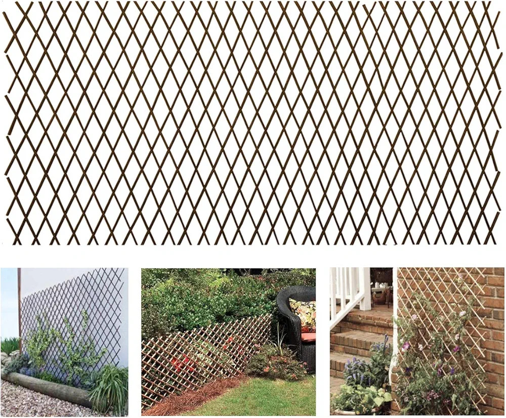 Expandable Garden Trellis Plant Support Willow Lattice Fence Panel for Climbing Plants Vine Ivy R... | Amazon (US)