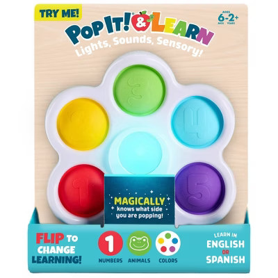 Chuckle & Roar Pop It & Learn - Lights, Sounds, Sensory! : Problem Solving, Fine Motor Skills, Silicone | Target